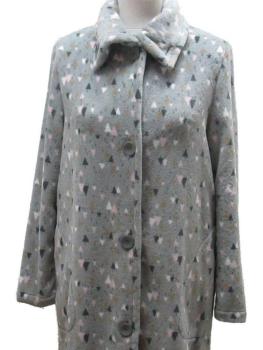 Robe de chambre courte boutonnée hiver Collection Polka