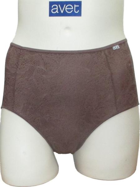 Shorty polyamide uni marron impression florale