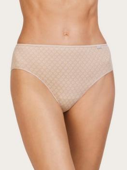Slip coton imprim� beige 