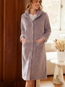 Robe de chambre longue boutonne Collection Must