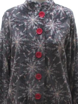 Robe de chambre courte boutonnée collection Flocons