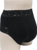 Shorty uni coton et dentelle