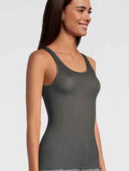 Débardeur pure soie bordure satin