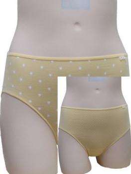 Lot de 2 slips coton vanille imprim pois blanc