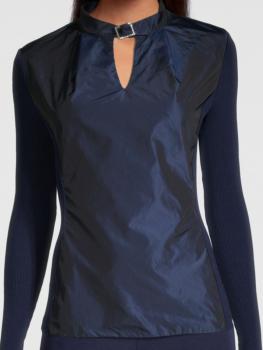Col montant satin et boucle Strass