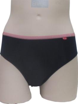 Slip coton rayé rouge et uni marine : Lot de 2