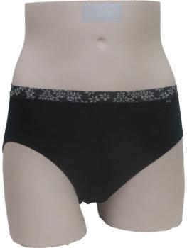 Slip coton uni ceinture imprimé fleurs