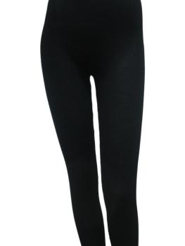 Legging long laine et soie plissée