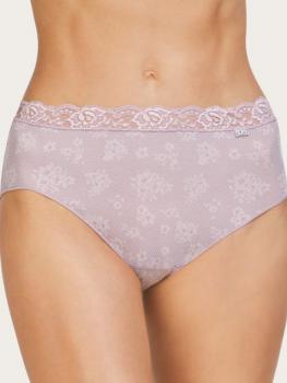 Slip en tissu mélangé ceinture dentelle