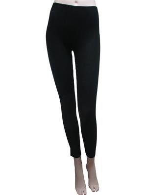 Legging long laine et soie plissée