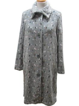 Robe de chambre courte boutonne hiver Collection Polka