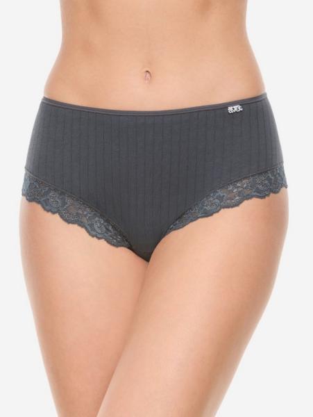 Shorty anthracite coton et dentelle : Lot de 2