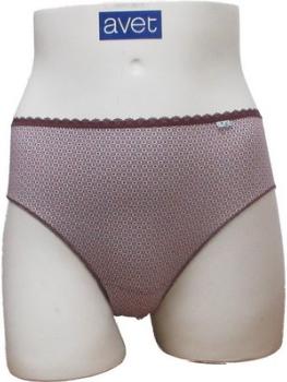 Slip en coton imprimé bordeaux