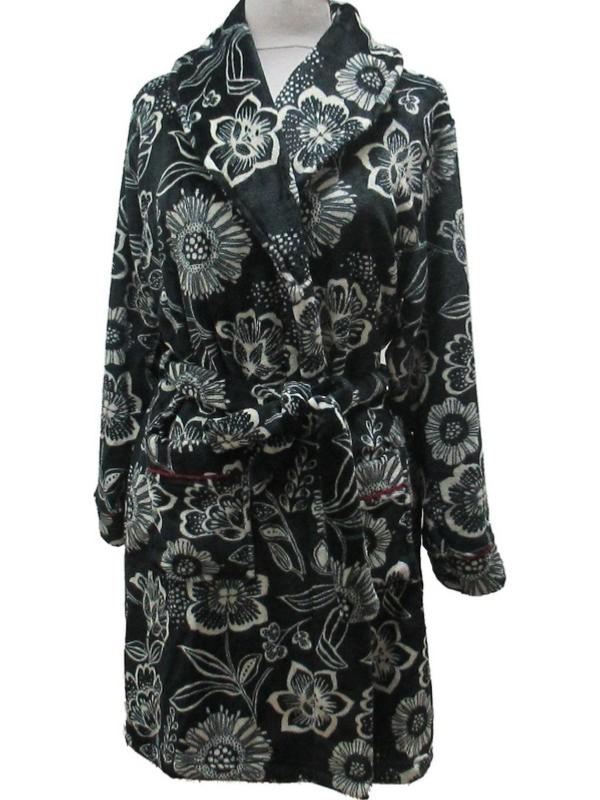 Robe de chambre courte collection hiver Flower power rose ...