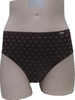 Lot de 2 slips polyamide imprim pois marron ou beige