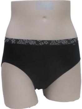 Slip coton uni ceinture imprim fleurs