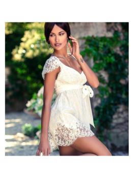 Robe babydoll en dentelle Collection Manon