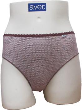 Slip en coton imprimé bordeaux